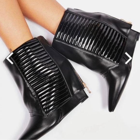 Azalea Wang Vegan Wedge Ankle Booties - Picture 3 of 4